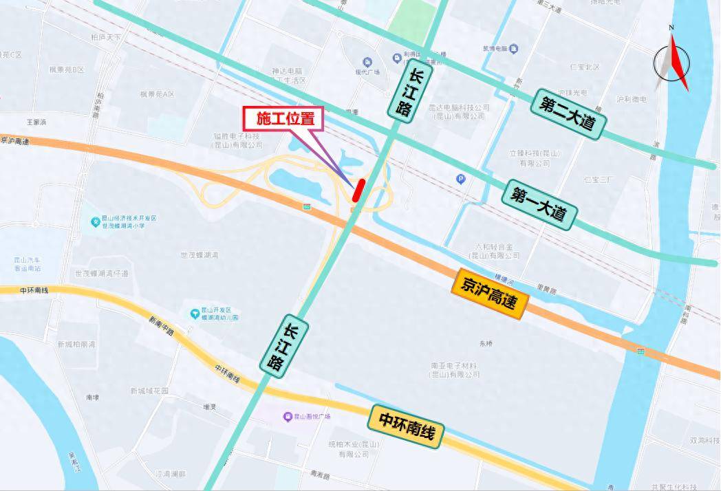 挖孔桩4月4日起昆山长江路跨京沪高速引道施工最外侧车道间歇封